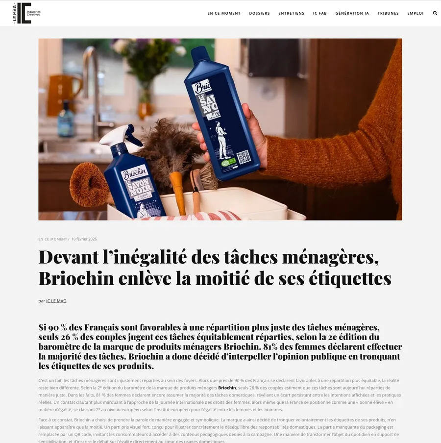 Retombée presse / réseaux — Briochin