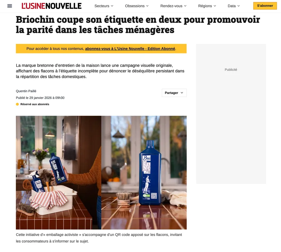 Retombée presse / réseaux — Briochin